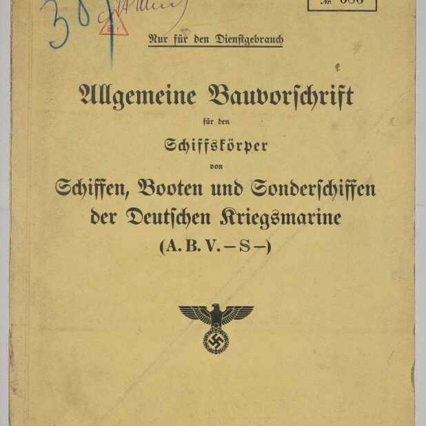 Gelblich-beiger Umschlag einer Dienstvorschrift mit dem Titel 