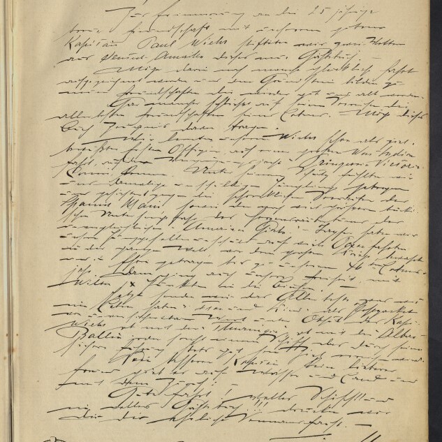 Handschriftliche Buchseite mit oben der Datierung „1902 – 1927“, dicht beschriebenem, schlängelndem Kurrentschrift‑Text in deutscher Handschrift, Stempel des Internationalen Maritimen Museums Hamburg unten links und eine unidentifizierte Signatur unten rechts.