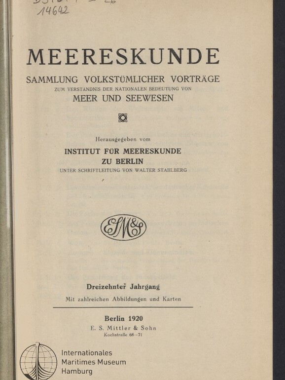 Titelseite einer wissenschaftlichen Publikation mit großem Titel 