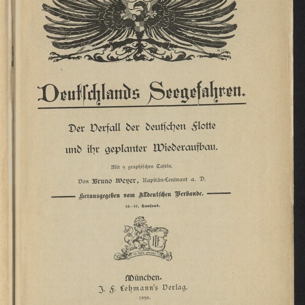 Titelblatt eines antiquarischen Buchs mit großem historischem Doppeladler-Emblem oben, dem Titel 