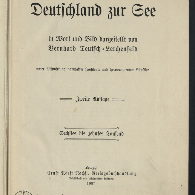 Titelblatt eines Buches von 1907 mit großem Frakturtitel 