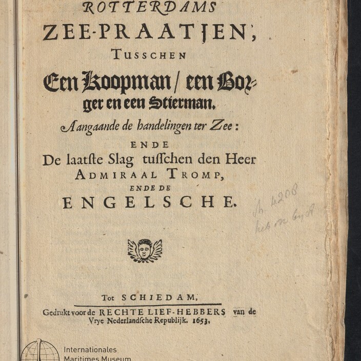 Titelblatt eines alten niederländischen Buches 